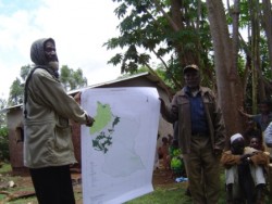 Community group in Bale discussing forestry mapping