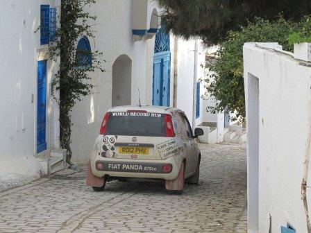 The Fiat Panda on the picturesque back streets of Tunis