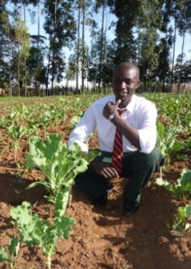 Joseph, Assistant Secretary of Young Farmers Club at Bwake Boys School, Kitale in Kenya