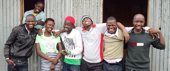 A group of young people in Nairobi, Kenya.