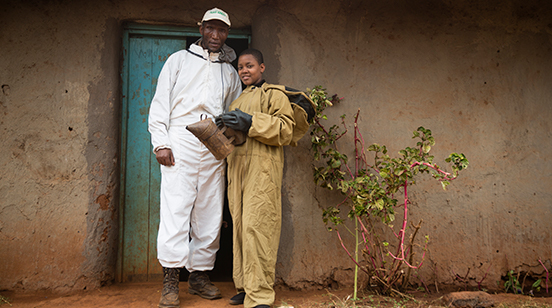 Selina James with her father 