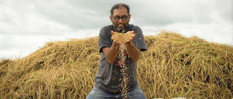 Renowned chef Gaggan Anand visited Farm Africa rice projects in Tanzania. Photo: Farm Africa / Eliza Powell