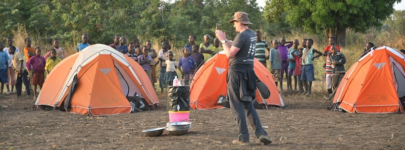 The Mount Elgon Trek team's campsite