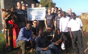 The Mount Elgon trek team visiting the sweet potato project