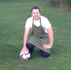 Paul Foster with a football