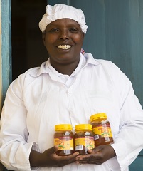 Lucia Chami, manager of the Bermi honey processing group