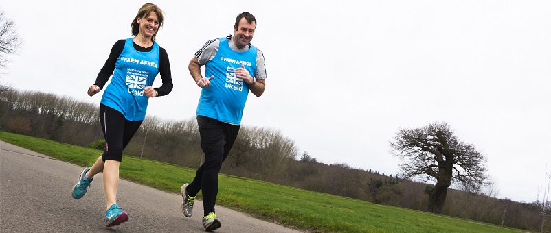 NFU President Minette Batters and NFU Deputy President Stuart Roberts ran the 2019 London Marathon for Farm Africa.