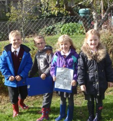 Children with clipboard