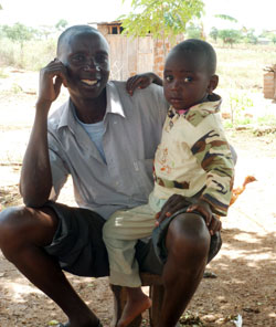Farmer Paul and one of his children