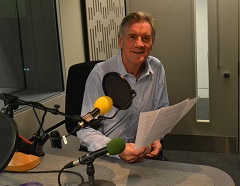Michael Palin recording the BBC Radio 4 appeal for Farm Africa