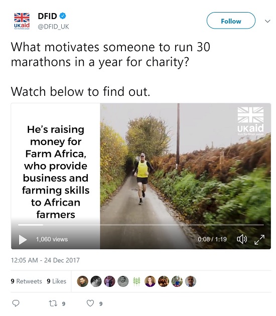 Tim Jury video about his support for Farm Africa