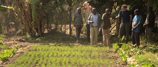 Solo pilot Giles Abrey visiting Farm Africa project in Ethiopia