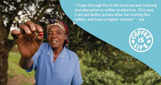 Joy a coffee farmer from Kanungu Uganda