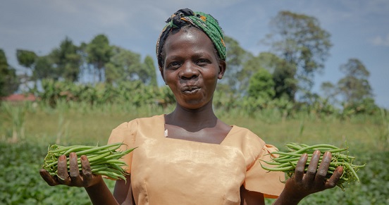 Susan, a worker on Rachel's bean farm in western Kenya.