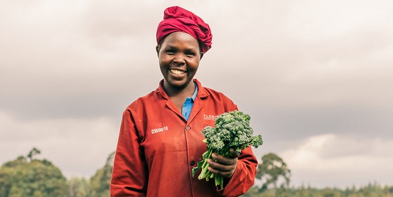 A farm worker in Kenya.