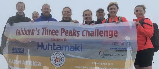 Fairburn's Eggs staff step up to smash three peaks
