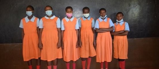 Building back school girls' confidence with sanitary towels
