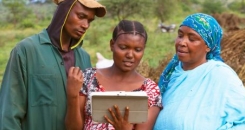 Tablet computers used as portable demo plots for sesame training